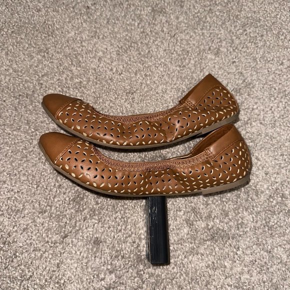 Dexflex Comfort Brown Ballet Ballerina Flats Size 7 Cutout Design (ol) - Picture 4 of 6